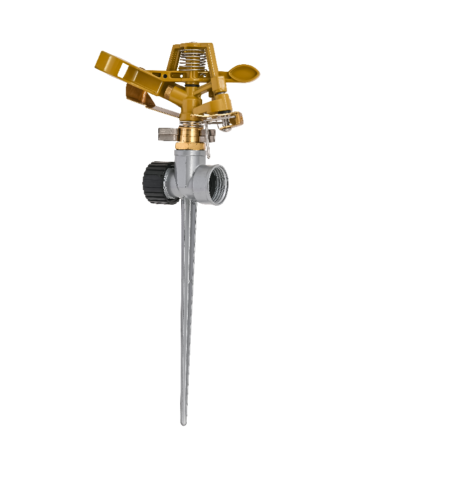 Deluxe Metal Pulsating Sprinkler With 2-Way Zinc Spike #GS-8171