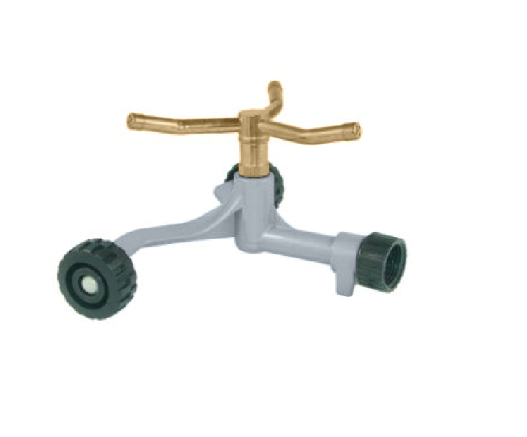 2-Wheel Metal Base With Brass 3 Arm Rotatory Sprinkler #GS-8985